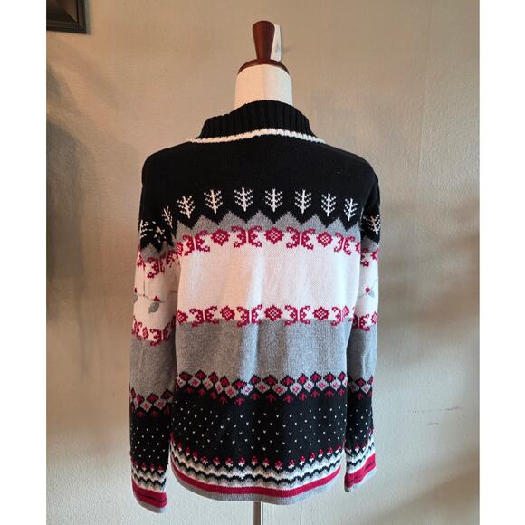 Dress Barn Women's Christmas Holiday Winter Cardigan Sweater SZ Large - Picture 2 of 6